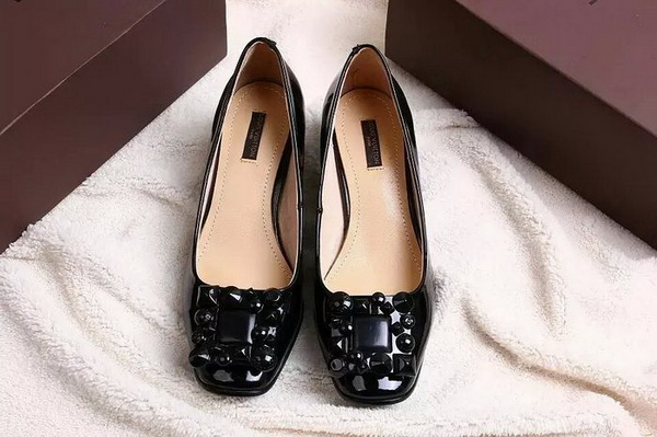 LV Shallow mouth Block heel Shoes Women--010